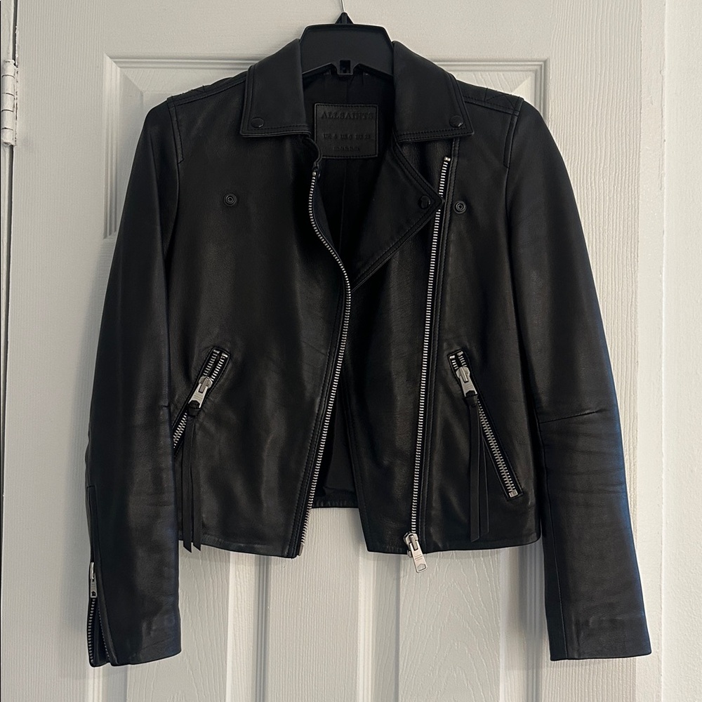All Saints Dalby Biker Leather Jacket